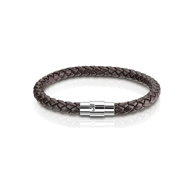 Šperky4U kožený proplétaný tmavě hnědý NR1219-20