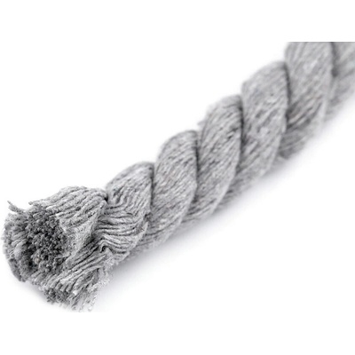 Bavlněná šňůra kroucená Ø12 mm macrame Varianta: 5 šedá světlá, Balení: 10 m