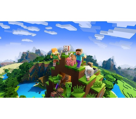 nahoře nápis MINECRAFT."