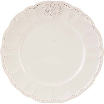 Clayre & Eef Dezertní keramický talíř Heart 21 cm