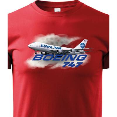 Dětské tričko Boeing 747 ČervenáCanvas Dětské tričko Bezvatriko.cz 3227