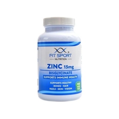 FitSport Nutrition Zinc 15mg Bisglycinate 100 vege tabliet