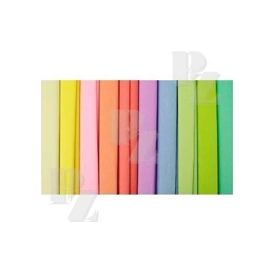 Krepový papír 200x50cm 10ks pastelové barvy