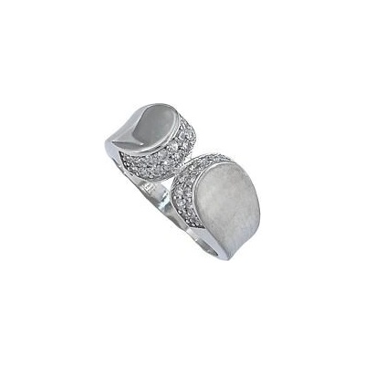 Infinitysilver Strieborný prsteň zirkónove oblúčiky OR40753
