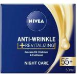 Nivea Anti-Wrinkle + Revitalizing Night Care 55+ - Регенериращ нощен крем за лице против бръчки 50мл