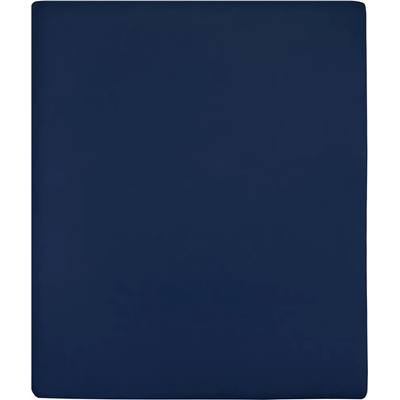 vidaXL Чаршаф с ластик, нейви синьо, 180x200 см, памук (136238)