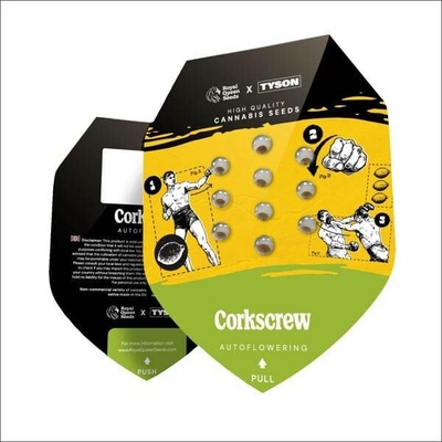 Royal Queen Seeds Corkscrew AUTO semena neobsahují THC 3 ks