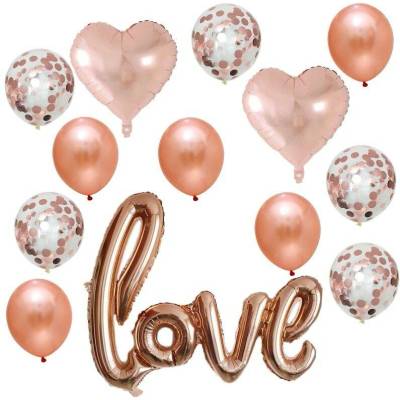 Balónkový set LOVE rose gold