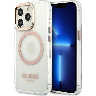 GUESS Кейс Guess GUHMP13XHTRMD за iPhone 13 Pro Max 6.7"", златен / златен, твърд, Metal Outline Magsafe (KXG0036698)