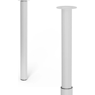 Walteco Nábytková noha průměr 60 mm výškově nastavitelná 700-1100 mm bílá 50411