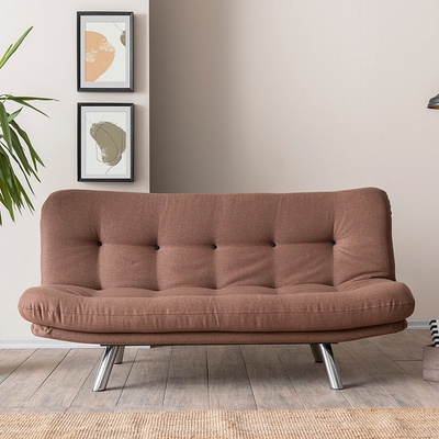 ASG Разтегателен диван lino кафяв (8684282192855)