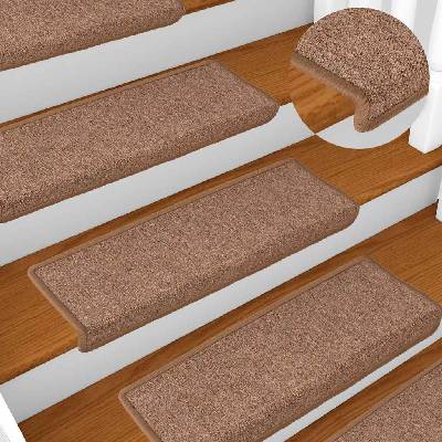 vidaXL Изтривалки за стълби, 30 бр. , 65x21x4 см, кафяви, с правоъгълен кант (3365776)