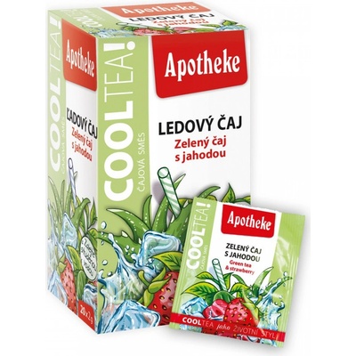 Apotheke COOLTEA Zelený čaj s jahodou 20 x 2 g