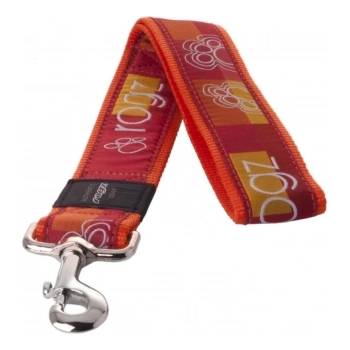 Rogz Tango Paw XXL - Повод за кучета , 40мм / 50 см. оранжево-червен