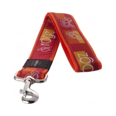 Rogz Tango Paw XXL - Повод за кучета , 40мм / 50 см. оранжево-червен