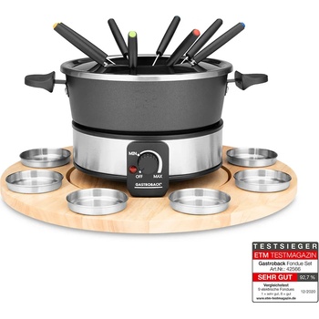 Gastroback Комплект електрическо фондю Gastroback, 1000W, Инокс/Черен (GAS.42566)