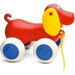 Viking Toys Кученце Бебе за дърпане Viking Toys, 25 cm, червено (1310-red)