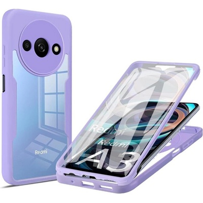 Techsuit Калъф за Xiaomi Redmi A3 / Redmi A3x + Протектор - ColorVerse 360 Series - лилав