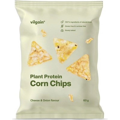 Vilgain Kukuřičné proteinové chipsy BIO Cibule se sýrem 60 g