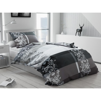 Textilomanie bavlna obliečky Luxury sivé 70x90 140x200