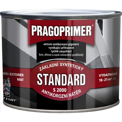 PragoPrimer Standard S2000 farba na kov 350ml sivá
