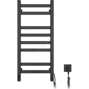 Navin Сушилник за кърпи за баня с термостат AVANGARD 251W/230V 80, 6cm IP44 черен десен (NV0024)