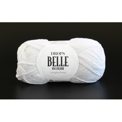 Příze DROPS Belle 01 - bílá