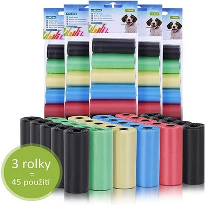 Nobleza Sáčky na exkrement 3 rolky farebné