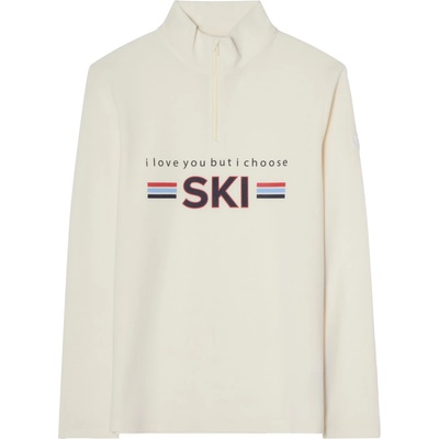 We Norwegians Дамски вълнен пуловер We Norwegians Women's Bibi ZipUp Jumper - Off White - размер L (105-6529-0214)