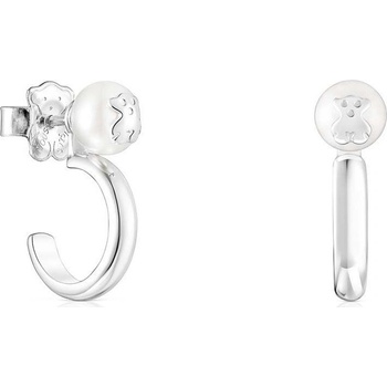 Tous strieborné náušnice s perlou 2v1 1003332800