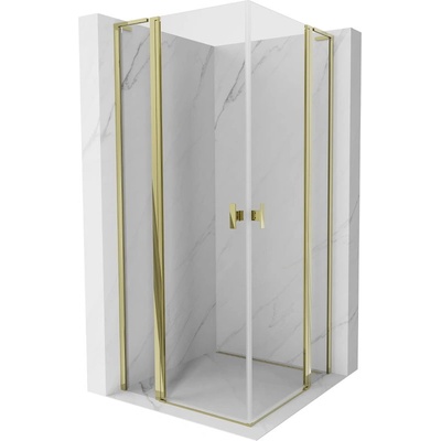 Mexen Mist L Duo душ кабина с отварящи се врати 105 x 105 см, прозрачна, златна - 8A4L-105-105-50-00 (8A4L-105-105-50-00)