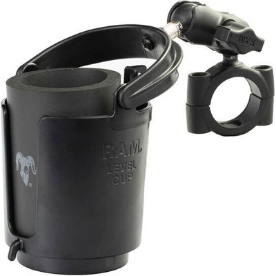 RAM MOUNTS RAM® sestava - držák nápojů Level Cup™ 16oz s krátkým ram. a zákl. Torque™ na průměr 1 1/8” až 1 1/2