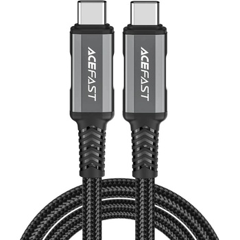 ACEFAST Здрав USB4 кабел с въжена оплетка за устройства с USB-C порт (100 см) - Acefast Acewire Pro USB4 USB-C to USB-C Fast Charging Cable 240W (черен) (C1-09)