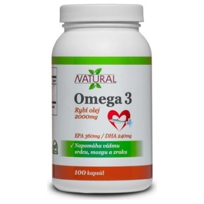 Natural Omega 3 Rybí olej 1000 mg 100 kapsúl