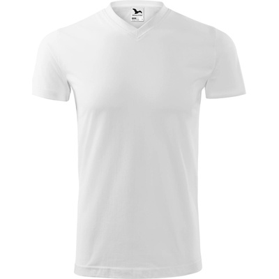 MALFINI Malfini v-neck heavy 111 / Унисекс тениска с v-образно деколте - бяла m (1110014)