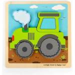 Bigjigs Toys Вложени пъзели Трактор (BJ37023)