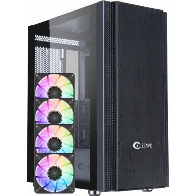 Zenpc Z5 Mesh Black 4x Fander P12 PWM PST ARGB 120mm