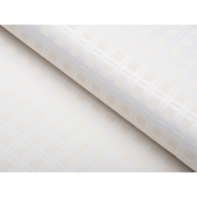 Dekorační látka BM-002 Káro na režném - šířka 140 cm