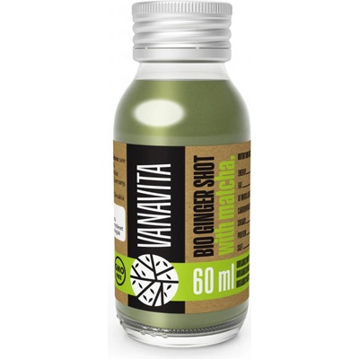 GymBeam VanaVita Ginger Shot with Matcha BIO 60 ml