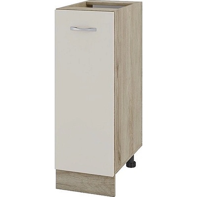 ИРИМ Долен шкаф с една врата и рафт Сити АРС-20 дъб сонома арвен / сатен 30 см