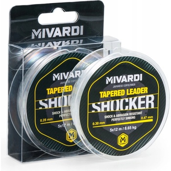 Mivardi Shocker Tapered Leader 5x15 m 0,30-0,57 mm