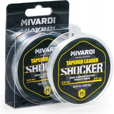 Mivardi Shocker Tapered Leader 5x15 m 0,30-0,57 mm