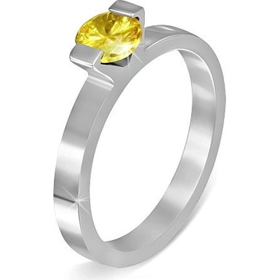 Šperky eshop ocelový prsten barevný měsíční kámen "Listopad" dva úchyty E4.1