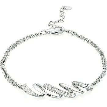 Image 1 of Swan Сребърна гривна спирала с циркони JT7450B Swan