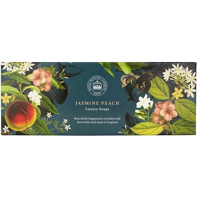 English Soap Company Jasmín & Broskev Sada tuhých mýdel 3 × 100 g