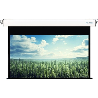 Screenline Моторизиран прожекционен екран за стена/таван Screenline LODO Home Vision, 390 x 219 (176"), 16: 9, бял, стенен превключвател (SL-LO390D-HV)