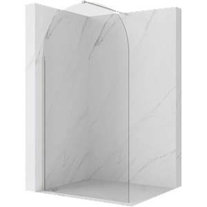 Mexen Kioto-Q Душ стена Walk-in 100 x 200 см, прозрачна 8 мм, матиран никел (800-100-101-97-00-Q)
