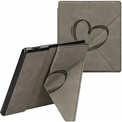 KW Mobile Origami Nubuk Brushed Heart KW6006101 pre Amazon Kindle Oasis 2/3 šedé