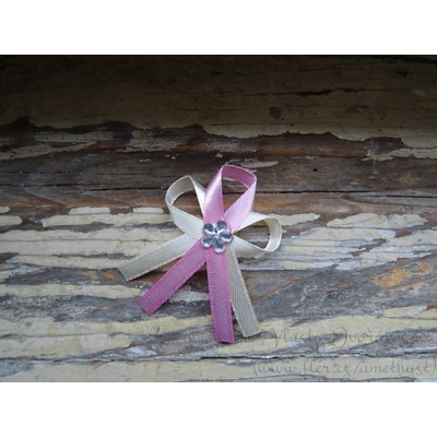 Svatební vývazek - vanilka / růžová 94 – Sleviste.cz