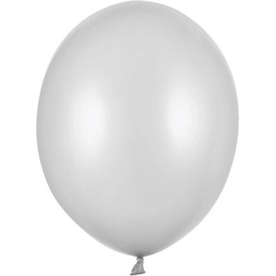 PartyDeco BALÓNKY latexové metalické stříbrné 12cm